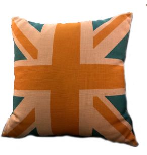 Union Jack Cushion - Yellow