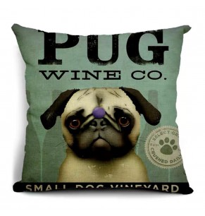 Upset Pug Decorative Cushion