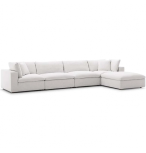 Valeria Fabric Feather Down Sofa - L Shape / Sectional Sofa