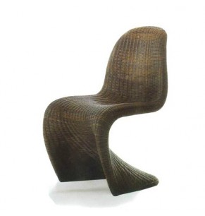 Verner Panton Style Chair - Rattan - Stackable Chair