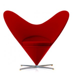 Verner Panton Style Heart Cone Chair