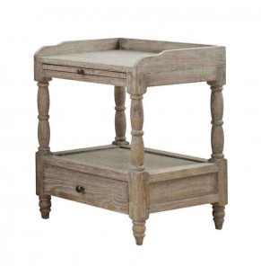 Madeline French Style Solid Wood Bedside Table with Drawer