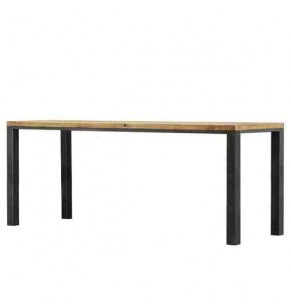 Metztli Industrial Style Solid Wood Dining Table