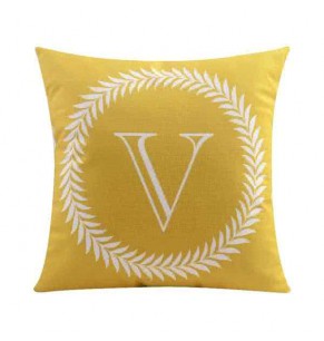Letter V Decoration Cushion