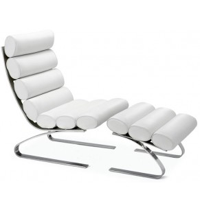 Modern Unico Style Lounge Chaise with Ottoman