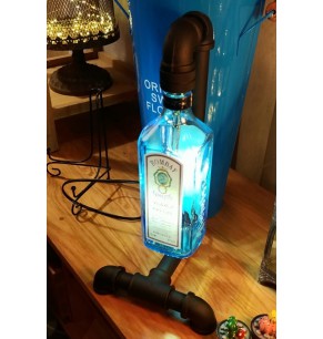 Wine bottle style table lamp