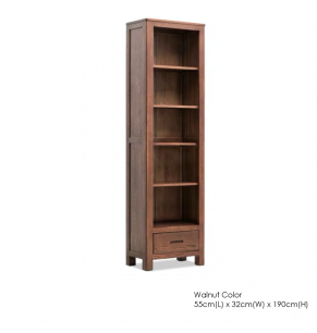Winfrid Solid Oak Wood Bookshelves with Storage Unit