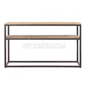 Xavi Industrial Console Table With Shelf