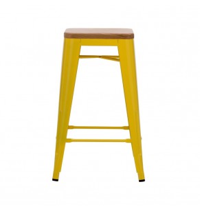 Xavier Pauchard Tolix Style Bar Stool (Wooden Top)