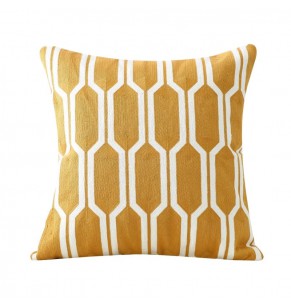 Yellow Crochet Pattern Cushion