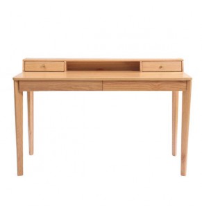 Zdenka Style Solid Oak Wood Desk with Drawers