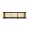 Chloe Contemporary Woven Cane TV Cabinet