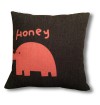 Elephant Decorative Cushion - Red