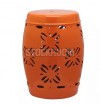 GRAND DRUM / STOOL - GEOMECTRIC FLOWER PATTERN