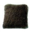 Mongolian Lamb Fur Cushion - Black