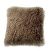 Mongolian Lamb Fur Cushion - Grey