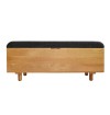 Mirella Upholstered Solid Oak Wood Storage Bench and Ottoman 