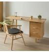 Sindri Solid Oak Wood Desk with 3 Drawers