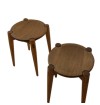 Terance Solid Oak Wood Round Stool