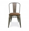 Xavier Pauchard Tolix Style Chair with Elm Seat 