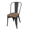 Xavier Pauchard Tolix Style Chair with Elm Seat 