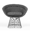 Warren Platner Style Wire Dining Chair upholstered