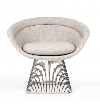 Warren Platner Style Wire Dining Chair upholstered