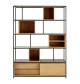 Monsarrat Solid Wood Loft Style Industrial Bookshelf