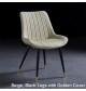 Hille PU Leather Upholstered Dining Chair With Metal Legs