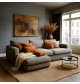 Berti Fabric Feather Down Sofa - L Shape / Sectional Sofa