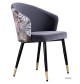 Dahlia Style Velvet Upholstered Dining Chair