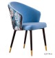 Dahlia Style Velvet Upholstered Dining Chair