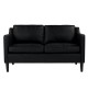 Veronica Contemporary Fabric / Leather Sofa - 2 Seater