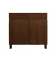 Nate Solid Oak Wood Storage Cabinet and Console - Walnut Finish