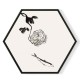 Stockroom Artworks - Hexagon Canvas Wall Art - Flower and Fish - More Sizes