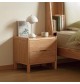 Dilara Solid Oak Wood Bedside Table with Drawers