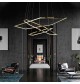 Polished Brass Geometric Chandelier Light Modernism Metal Led Pendant Lamp with Adjustable Cord