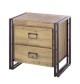 Manhattan Vintage Industrial Style Solid Wood Side / Bedside Table by Stockroom