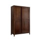 Vassar Solid Oak Wardrobe - Smoke Expresso