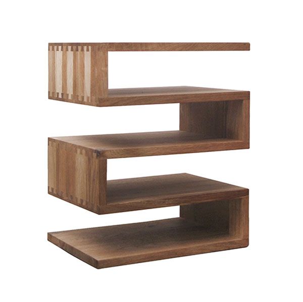 Zig-Zag Solid Oak Wood Coffee Table