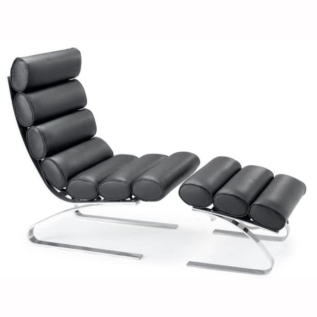 Modern Unico Style  Lounge Chaise with Ottoman