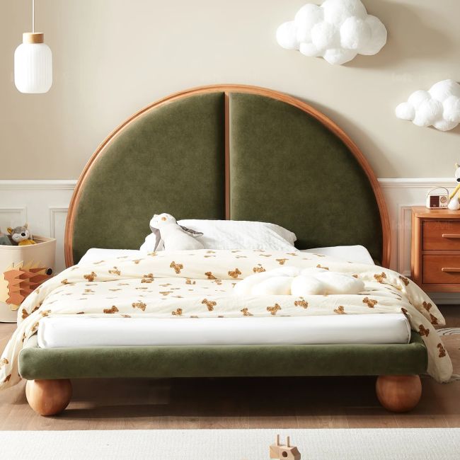 Sunnydawn Scandinavian Upholstered Bed Frame