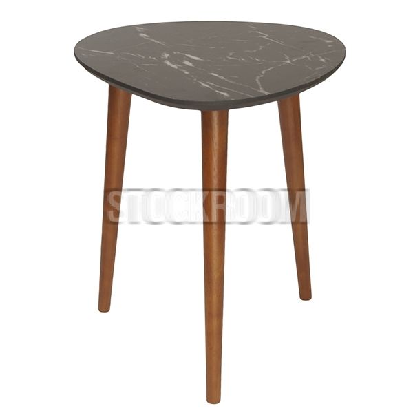 Jeremy Marble Print Triangle Side Table
