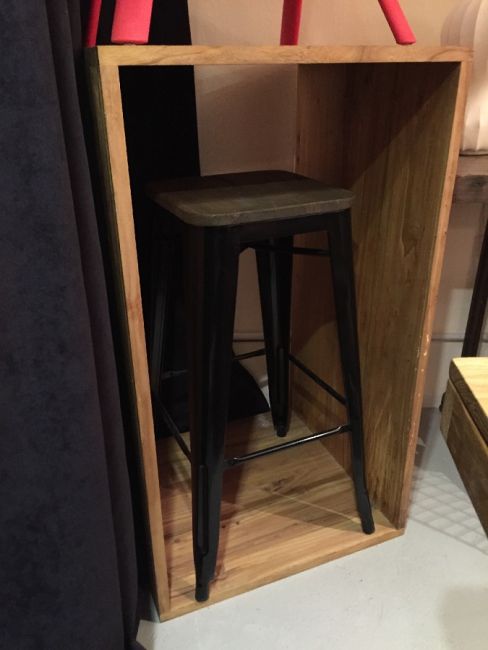 Modern Rustic Recycled Solid Elm Bar Table