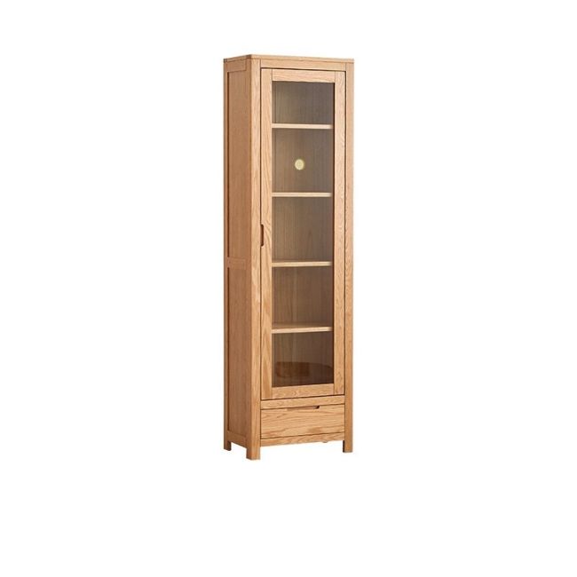 Asann Solid Oak Wood Bookshelf / Bookcase/ Display Cabinet