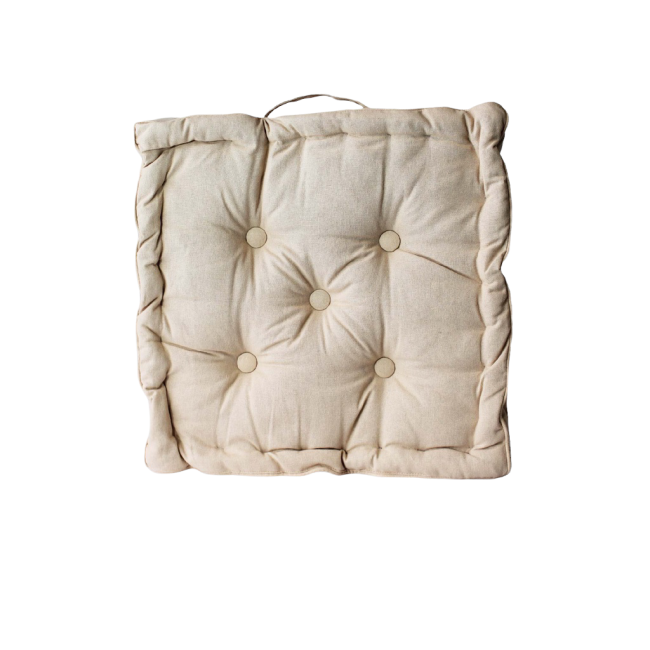 Buttoned Thicken Fabric Seat Cushion 