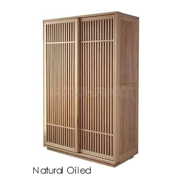 Hughes Solid Oak Sliding Door Wardrobe