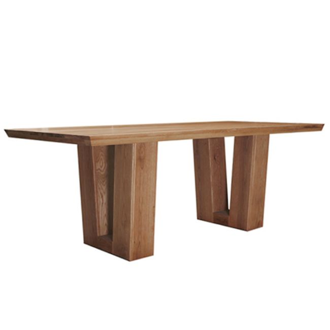 Carroll Solid Oak Wood Dining Table