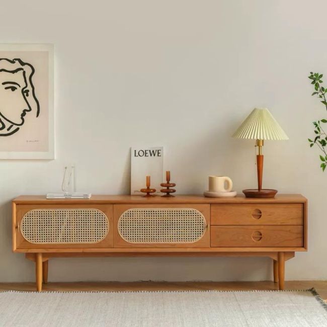 Claudo Solid Wood TV Cabinet