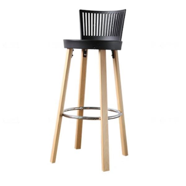 Cornett Barstool with Wood Legs